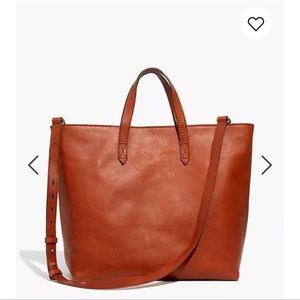 Madewell Zip-Top Transport Carry All Leather Bag
